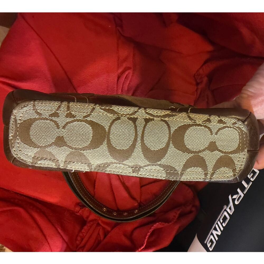 Coach Patchwork Shoulder Bag Brown Multi Leather Trim - Picture 9 of 15